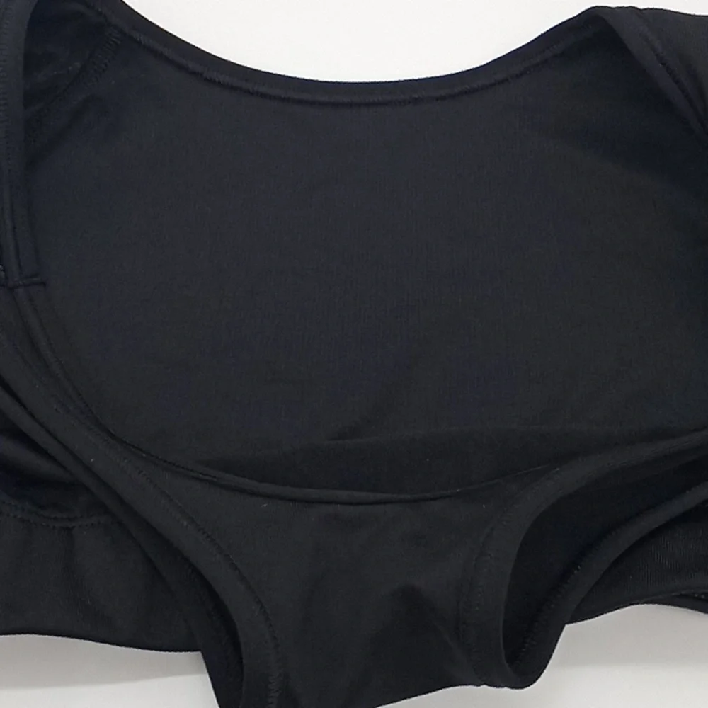 PINK Victoria's Secret Ultimate Unlined Logo Print Sports Bra Black Yellow S
